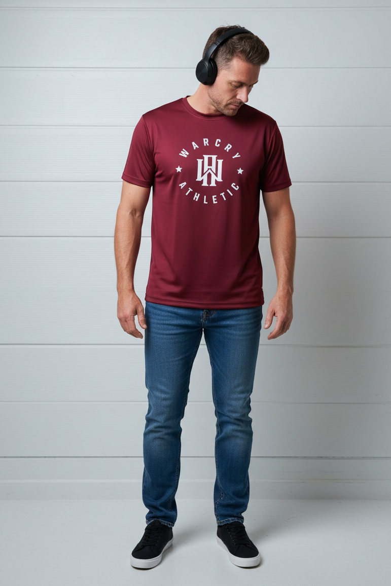 WARCRY ATHLETIC T-Shirt – Burgundy